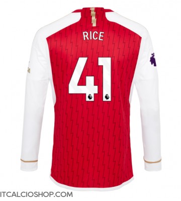 Arsenal Declan Rice #41 Prima Maglia 2023-24 Manica Lunga